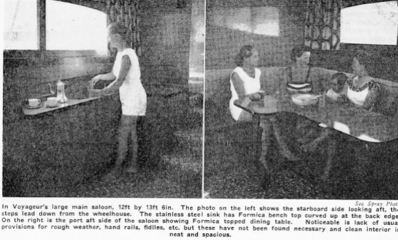VOYAGEUR - GALLEY & DINING AREA - APRIL 1959